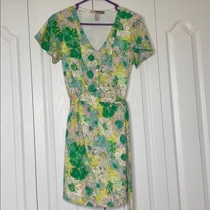 Beautiful Floral Print Dress with Tie